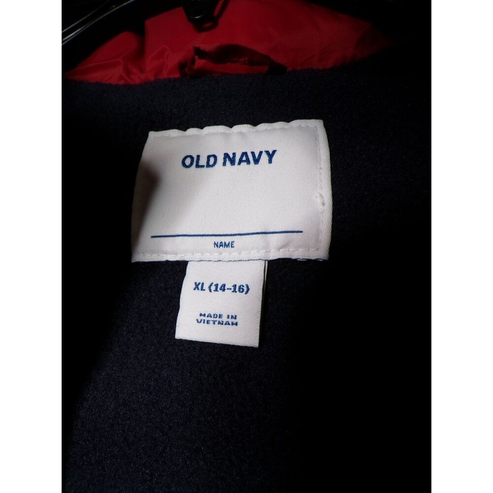 Old Navy Kids XL 14 16 Red Quilted Puffer Vest Full Zip Sleeveless - Picture 3 of 4